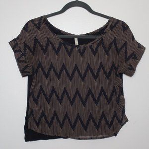 Mind Code Sheer Chevron Top